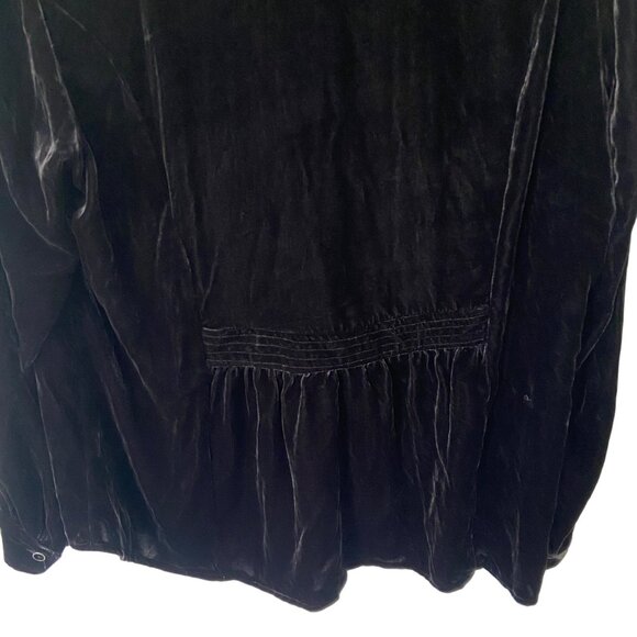 Coldwater Creek Women's Black Velvet Long Sleeve Blouse Top Size 1X Button Up - Picture 5 of 8